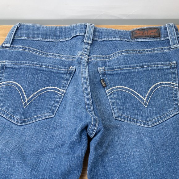 Levi's 535 Leggings 1 (25 X 28) Women's Juniors Denim Jeans Medium Wash - Picture 3 of 10